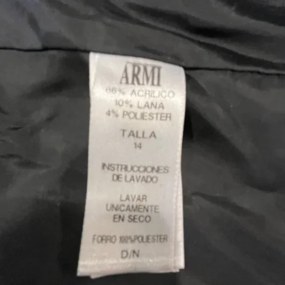 ARMI Size 8 Roxi Blazer Wool Blend Tweed Button Up Coat Jacket - Picture 9 of 13